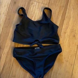 Old Navy Like New Bikini Black Ribbed